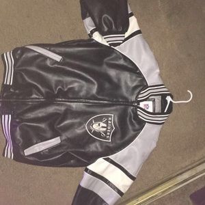 All leather raiders jacket